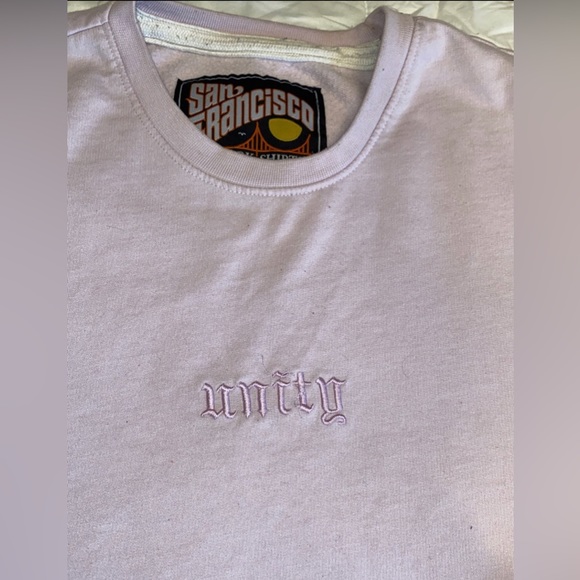 Unity San Francisco Sweatshirt Pink Size Large Golf brand designer vintage - Picture 3 of 5